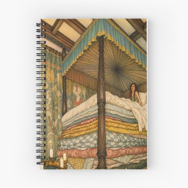 Item preview, Princess and the Pea Art Nouveau Fairy Tale Wall Art for Storybook Lovers designed and sold by RickE.