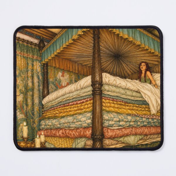 Item preview, Princess and the Pea Art Nouveau Fairy Tale Wall Art for Storybook Lovers designed and sold by RickE.