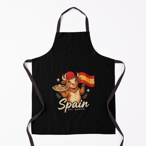 Item preview, Spain Bull Spanish Flag Seafood Paella Skillet Mascot designed and sold by Enea Kelo.