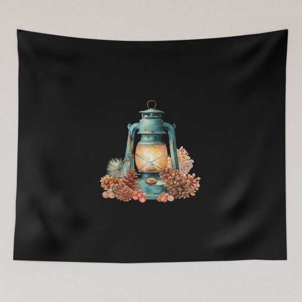 Item preview, Vintage Lantern with Pine Cones designed and sold by Hillonmary.