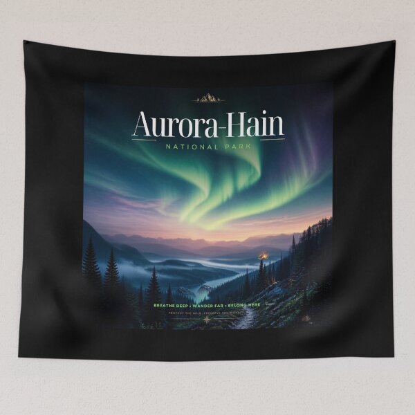 Item preview, Aurora Grove National Park – Northern Lights Mountain Wilderness designed and sold by DervoTeck2767.