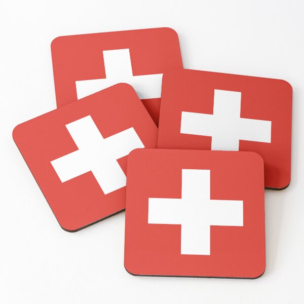 Item preview, Swiss Flag Pride Minimalist Switzerland National Flag Design designed and sold by NovaMoodCo.