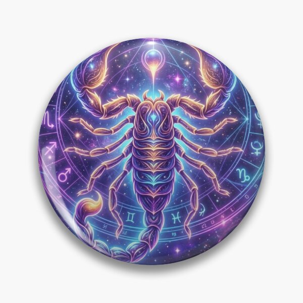 Item preview, Neon Cosmic Scorpio Scorpion - Intense Galaxy Zodiac Art designed and sold by 303 Visionary Prints .