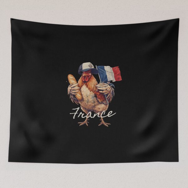 Item preview, France Rooster French Flag Baguette Bread Mascot designed and sold by Enea Kelo.