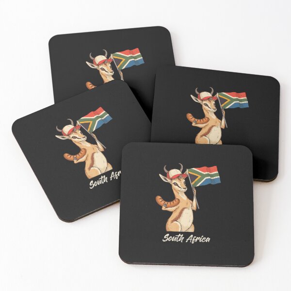 Artikelvorschau, Südafrika-Springbock-Flagge Boerewors-Wurst-Maskottchen entworfen und verkauft von Enea Kelo.