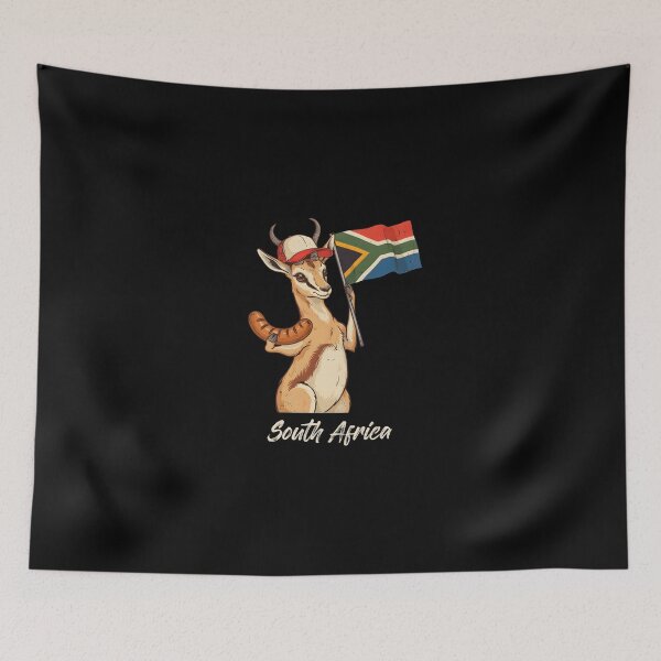 Item preview, South Africa Springbok Flag Boerewors Sausage Mascot designed and sold by Enea Kelo.