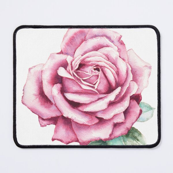 Item preview, Fabulous Rose Watercolor Calm Red Pink Garden Rose Botanical Art designed and sold by art-tee-ua.