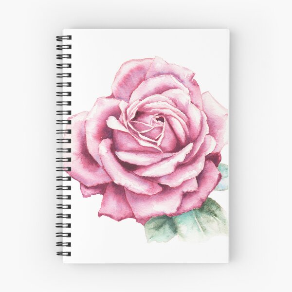 Item preview, Fabulous Rose Watercolor Calm Red Pink Garden Rose Botanical Art designed and sold by art-tee-ua.