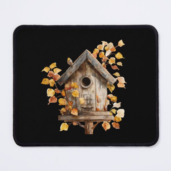 Item preview, Rustic Birdhouse with Autumn Leaves designed and sold by Hillonmary.