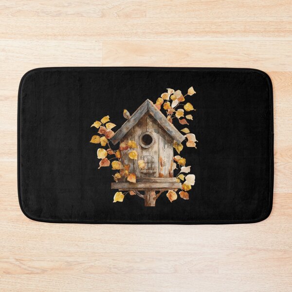 Item preview, Rustic Birdhouse with Autumn Leaves designed and sold by Hillonmary.
