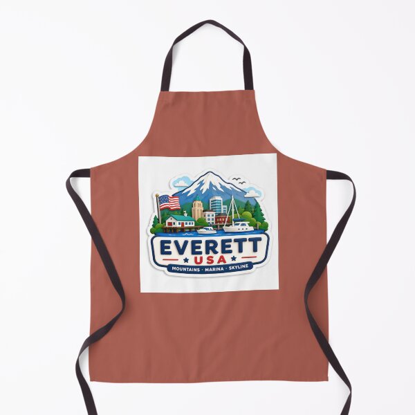Item preview, Everett USA Cute Skyline 3D Label Label Text EVERETT USA ?? designed and sold by PaintMeWorld.