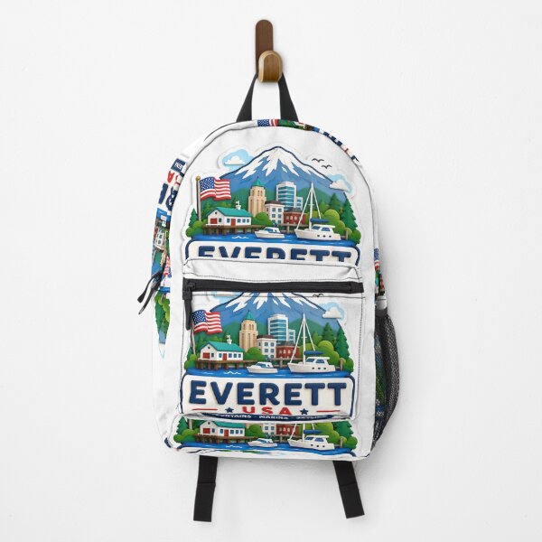 Item preview, Everett USA Cute Skyline 3D Label Label Text EVERETT USA ?? designed and sold by PaintMeWorld.