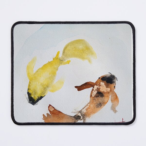 Item preview, Gold and Calico Koi Fish Watercolor Painting designed and sold by Midnight Madness Arts.