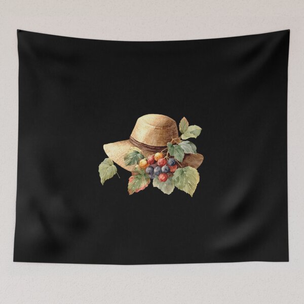 Item preview, Straw Hat with Grapes designed and sold by Hillonmary.