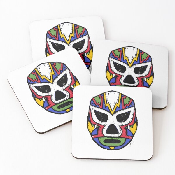 Item preview, El Trueno - The Thunder– Lucha Mask No. 09 | Original Graphic Folk Art by GWART designed and sold by GWARTGB.