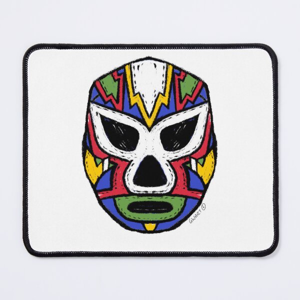 Item preview, El Trueno - The Thunder– Lucha Mask No. 09 | Original Graphic Folk Art by GWART designed and sold by GWARTGB.