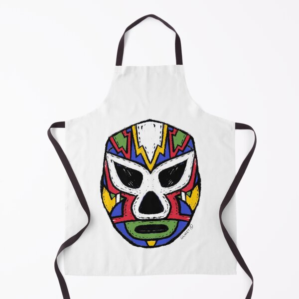 Item preview, El Trueno - The Thunder– Lucha Mask No. 09 | Original Graphic Folk Art by GWART designed and sold by GWARTGB.