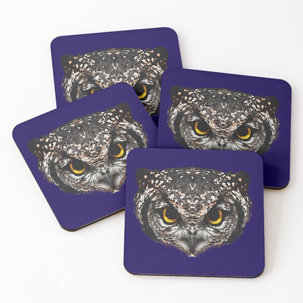 Item preview, Owl head canvas optics, griffin birds, owls for men, everyday design birds designed and sold by Kirei-Lily.