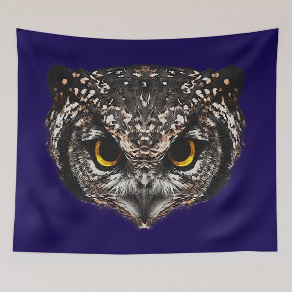 Item preview, Owl head canvas optics, griffin birds, owls for men, everyday design birds designed and sold by Kirei-Lily.