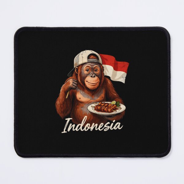 Item preview, Indonesia Orangutan Indonesian Flag Satay Skewer Mascot designed and sold by Enea Kelo.