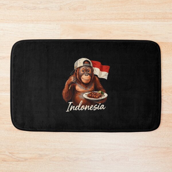 Item preview, Indonesia Orangutan Indonesian Flag Satay Skewer Mascot designed and sold by Enea Kelo.