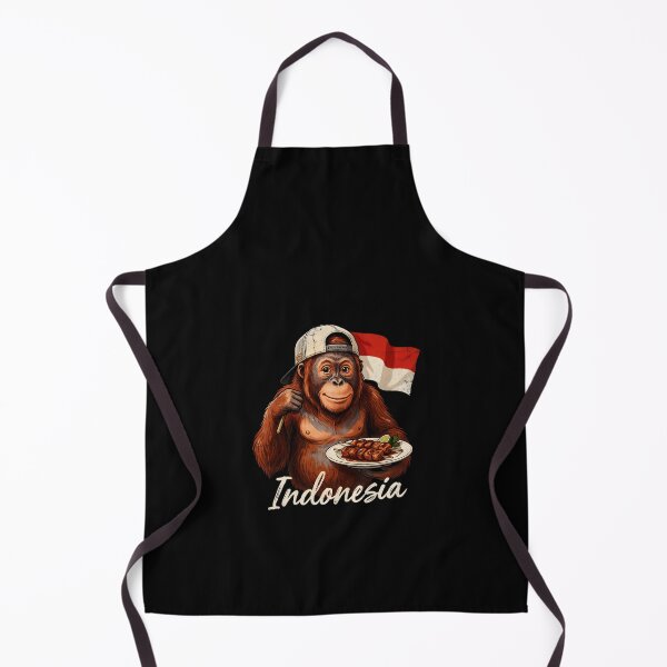 Item preview, Indonesia Orangutan Indonesian Flag Satay Skewer Mascot designed and sold by Enea Kelo.