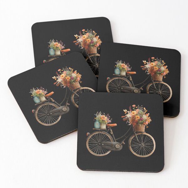 Item preview, Vintage Bicycle with Flower Baskets designed and sold by Hillonmary.