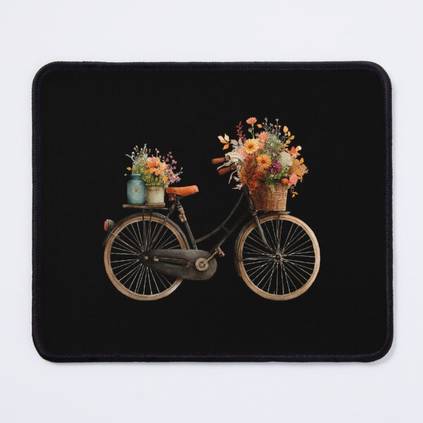 Item preview, Vintage Bicycle with Flower Baskets designed and sold by Hillonmary.
