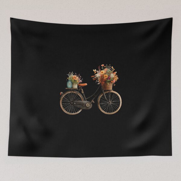 Item preview, Vintage Bicycle with Flower Baskets designed and sold by Hillonmary.