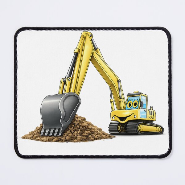 Item preview, Excavator bucket crane cartoon designed and sold by Scott Hayes.