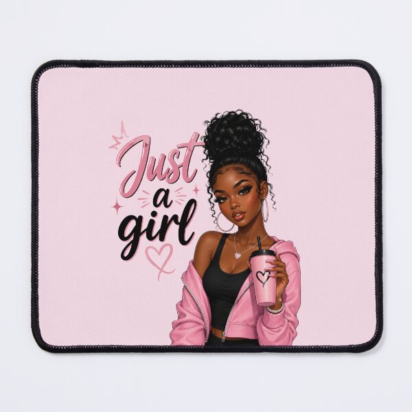 Item preview, Just a Girl Black Girl Aesthetic Art designed and sold by ThatGirlToon.