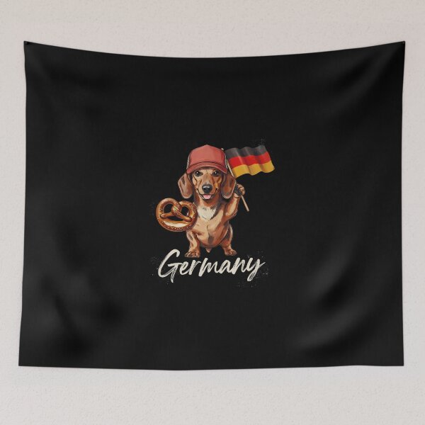 Item preview, Germany Dachshund German Flag Pretzel Oktoberfest Mascot designed and sold by Enea Kelo.