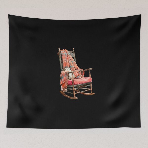 Item preview, Vintage Rocking Chair with Blanket designed and sold by Hillonmary.
