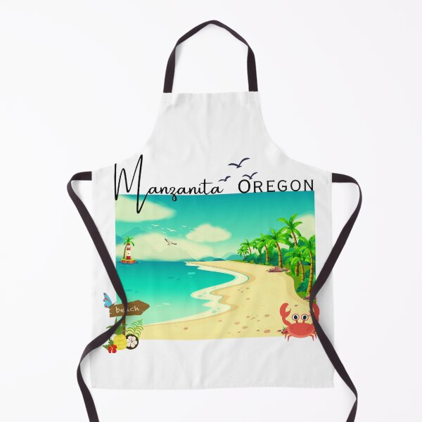 Item preview, Manzanita Oregon Beach Sunset Lighthouse Palm Trees Coastal Design designed and sold by DonnaRaine.