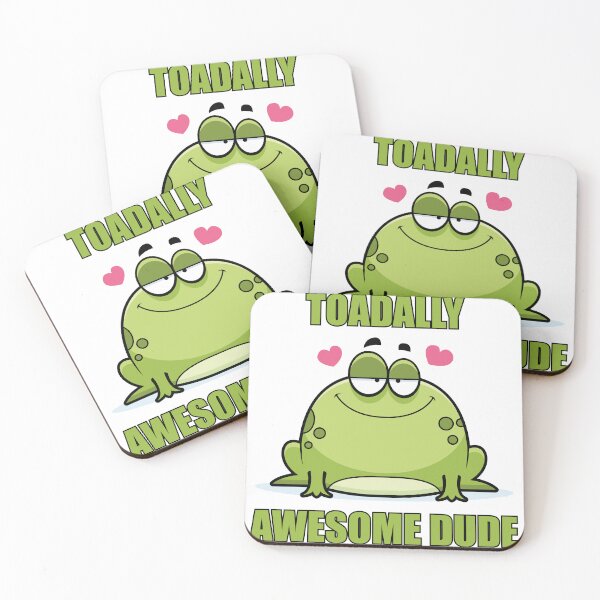 Item preview, Toadally Awesome Dude Cute Frog Puns designed and sold by CreativeCrest.