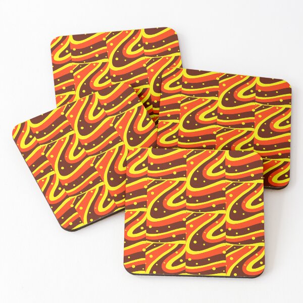 Item preview, Red orange with yellow  fluid abstract art designed and sold by Blooom313.