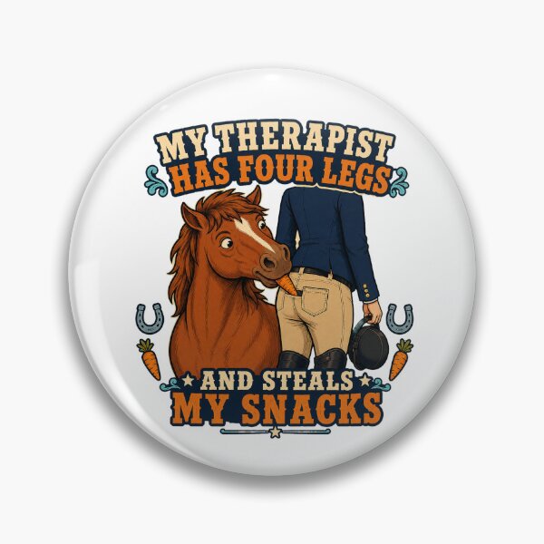 Item preview, Funny Horse Therapist Stealing Snacks Equestrian Rider Design designed and sold by Kolibra.