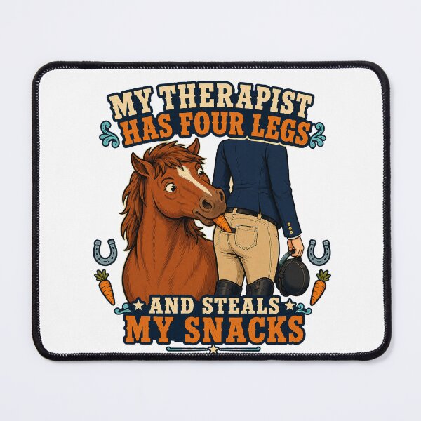 Item preview, Funny Horse Therapist Stealing Snacks Equestrian Rider Design designed and sold by Kolibra.