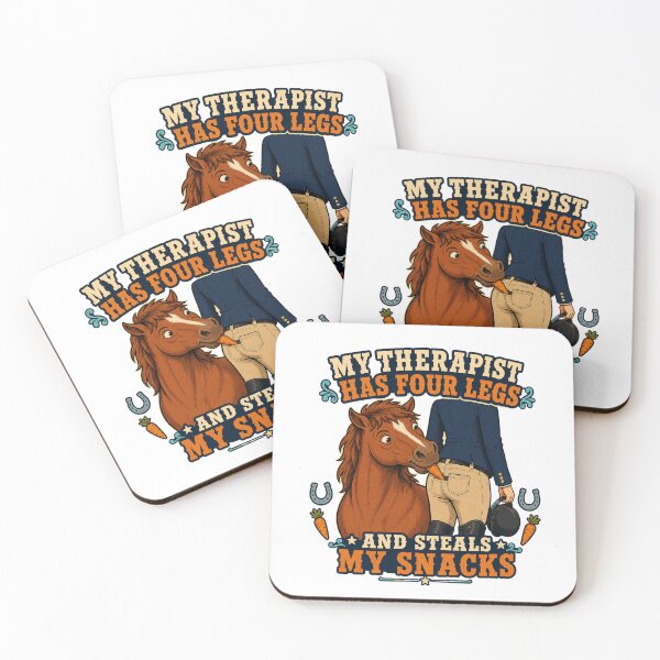 Item preview, Funny Horse Therapist Stealing Snacks Equestrian Rider Design designed and sold by Kolibra.