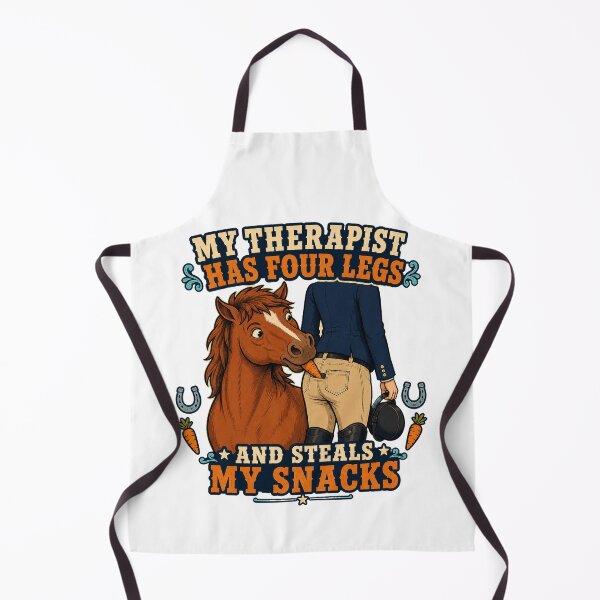 Item preview, Funny Horse Therapist Stealing Snacks Equestrian Rider Design designed and sold by Kolibra.