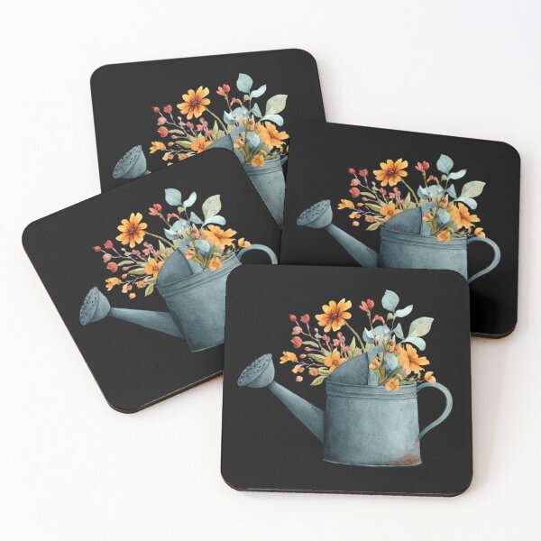 Item preview, Vintage Watering Can with Flowers designed and sold by Hillonmary.