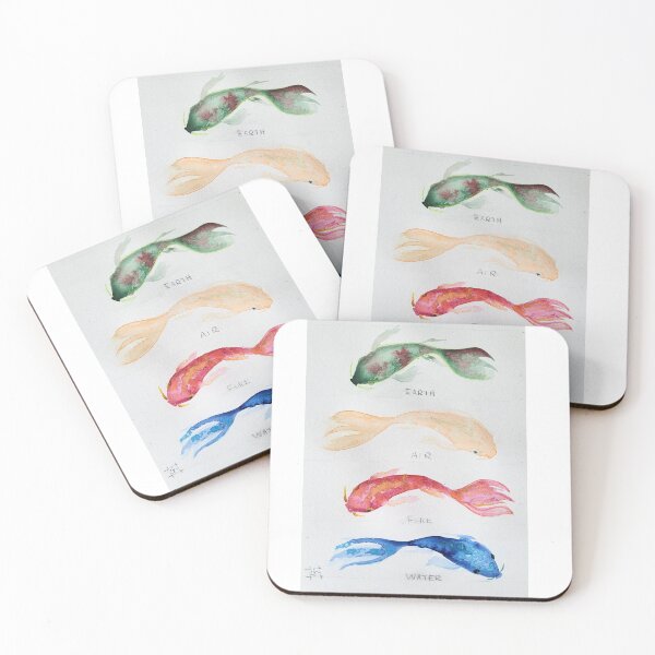 Item preview, Elemental Koi Fish Watercolor Painting designed and sold by Midnight  Madness Arts.