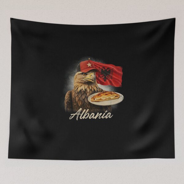 Item preview, Albania Eagle Albanian Flag Byrek Pastry Mascot designed and sold by Enea Kelo.