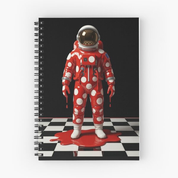 Item preview, Surreal Melting Astronaut Red Polka Dot Pop Art designed and sold by YourColorsWall.