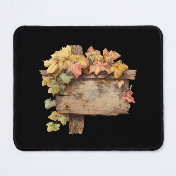 Artikelvorschau, Rustikales Holzschild mit Herbstblättern entworfen und verkauft von Hillonmary.