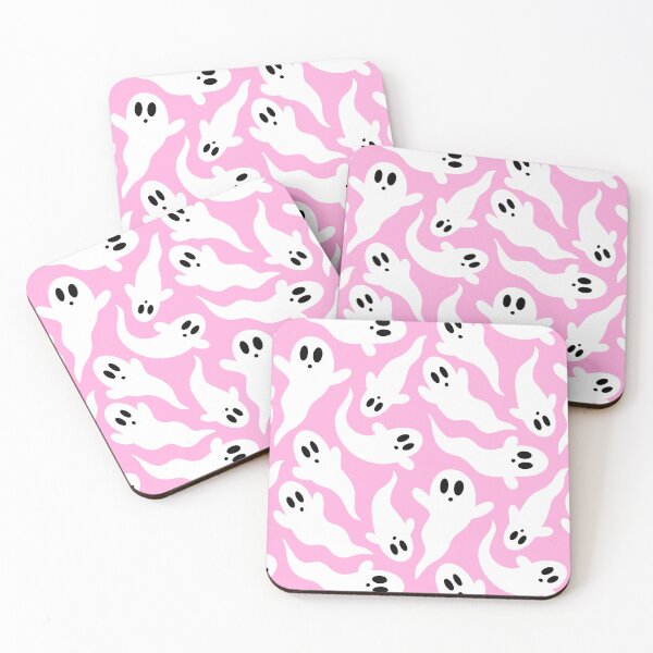 Item preview, Pastel Pink Halloween Ghost Pattern designed and sold by Julie Erin Designs.