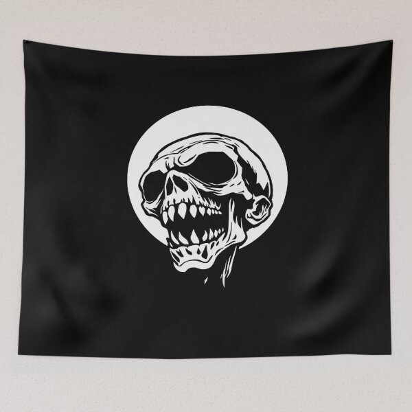 Item preview, Hardcore Metal Screaming Skull Halo Graphic designed and sold by ERODED SELF.