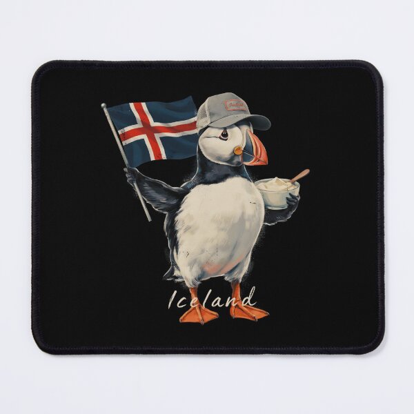 Item preview, Iceland Puffin Bird Icelandic Flag Skyr Bowl Mascot designed and sold by Enea Kelo.