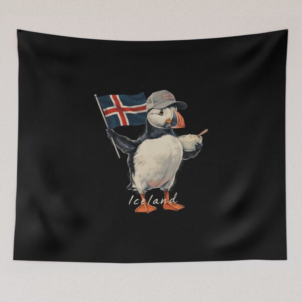 Item preview, Iceland Puffin Bird Icelandic Flag Skyr Bowl Mascot designed and sold by Enea Kelo.