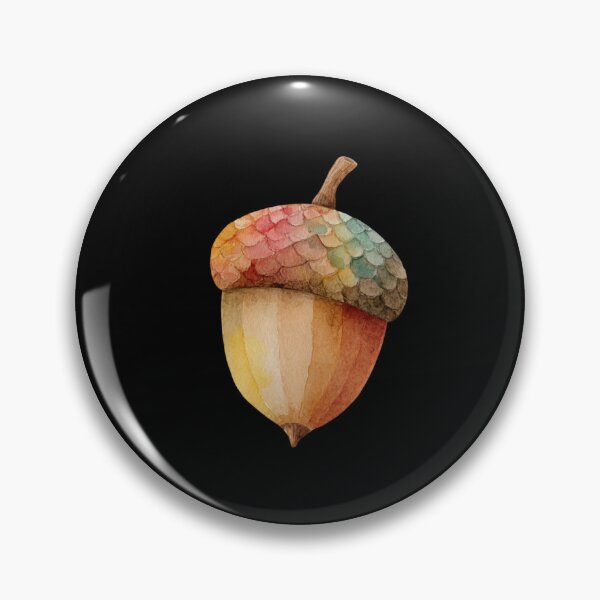 Item preview, Colorful Acorn on White Background designed and sold by Hillonmary.